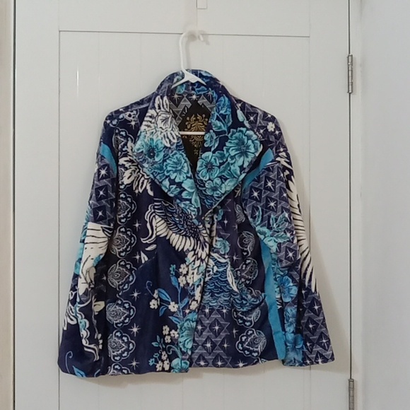 Johnny Was Jackets & Blazers - Johnny Was Biya Phoenix Velor Jacket New (Fits More Like A Small)